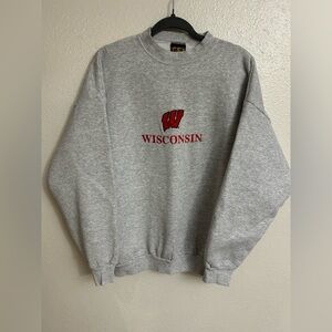 Vintage Tsi Wisconsin Embroidered Crewneck Sweatshirt Size XL